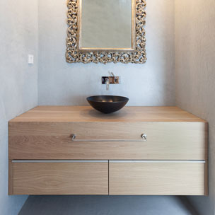 Carpinteria BRAIPONT: Mueble baño de roble macizo.